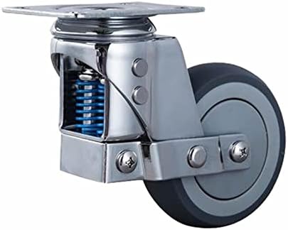 גלגל אוניברסלי של LARRO שקט עם גלגל סיסמי גלגל קפיץ לשער ציוד כבד, גלגלים תעשייתיים 1 יחידות