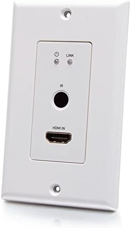 C2G 4K HDMI HDBASET + RS232 ו- IR משדר צלחת קיר יחיד