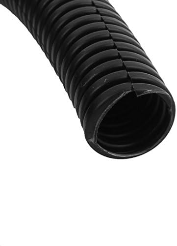 AEXIT PVC פתח חיווט וחיבור לחיבור צינור צינור גלי מעכבי להבה 10 ממ דיא 8 מ 'צינורות חום אורך שחור