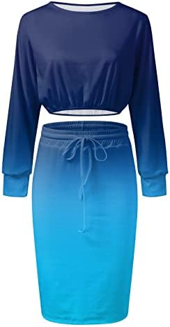 ערכות חצאית לנשים סטרץ 'גרפי גרפי ארוך טרקלין רגיל Skort Sets Storts בגדי נשים טרנדי NQ