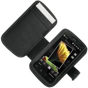 מארז עטיפת עור שחור של מונאקו שחור עם קליפ חגורה נשלף ל- T-Mobile HTC Touch HD V.2 T8282