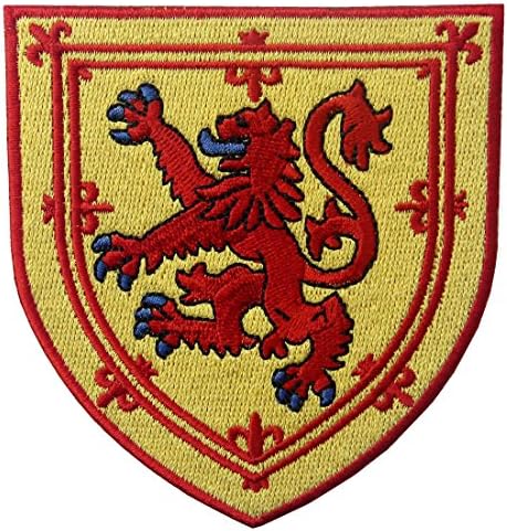 מעיל נשק סקוטלנד רקום סמל חוצה מגן אריות ברזל על תפירה על התיקון