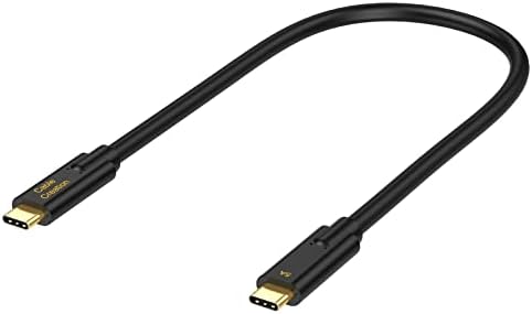 צרור - 2 פריטים: USB3.1 C עד C 1ft 100W 10GBPS+ 50 יחידות כבלים כבלים 7 אינץ '