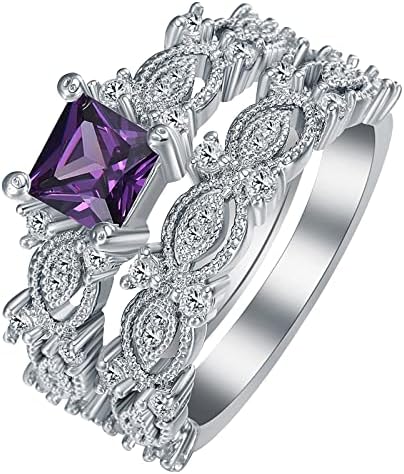 מעורבות זירקונים נשים טבעות נישואין קבעו טבעות תכשיטים לאישה לנשים יהלום טבעת טבעת טמפרטורה