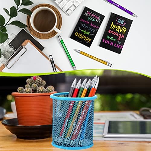 40 יחידות השראה פנקסים מוטיבציה עטים עם מחברת מיני קטן כתבי עת כדורי עטים ציטוטי מחברת בתפזורת עבור מורה