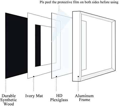 דלוסטאר, סט של 3, 5x7 מסגרת צילום אלומיניום, תצוגה 4x6 עם מחצלת או 5x7 ללא מחצלת, מסגרת צילום מתכתית עם פרספקס,