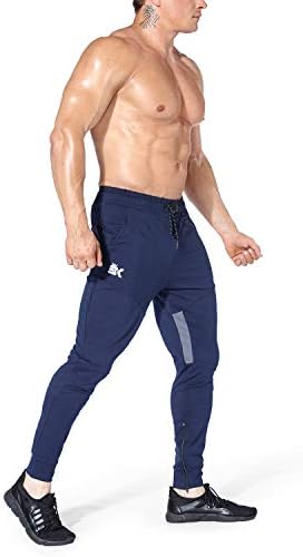 מכנסי רץ לריצה של Brokig Mens Mens Mesh, מכנסיים של פיתוח גוף מזדמנים של גברים עם מכנסי טרנינג