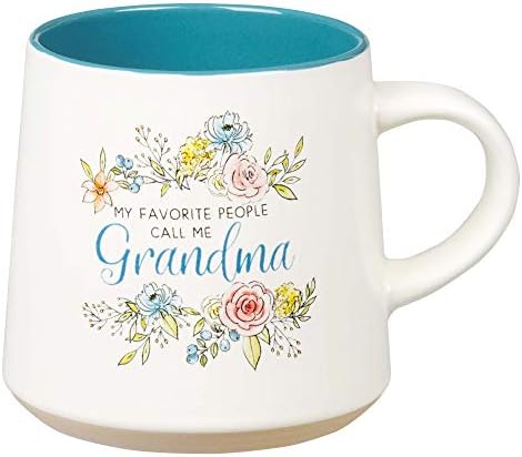 האנשים האהובים עלי קוראים לי סבתא ספל קפה קרמי בסיס חימר לסבתות אפרסק פרחוני וכוס שנהב לקפה / תה, מדיח כלים במיקרוגל,