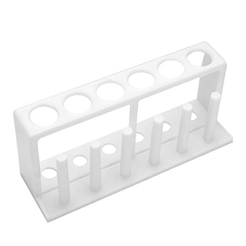 עמדת מבחנה 6 חורים 6 עמודת פלסטיק לבן מבחנה מתלה מחזיק מעמד מעבדה אספקת לשים מבחנה אשר קוטר הוא פחות