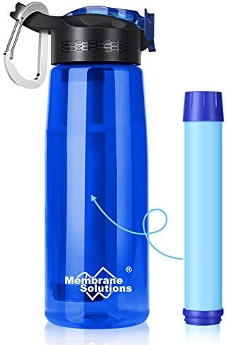 פתרונות ממברנה בקבוק מים מסוננים, בקבוק פילטר מים עם 4-שלבים עם 4 שלבים, בקבוק מטהר מים נטול BPA