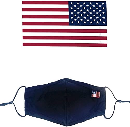 מסכות בד לשימוש חוזר הגנה מפני פנים שחורים ניתן לשטוף לנשים עם דגל אמריקאי ארהב, מסכות כותנה של פנים אלסטיות