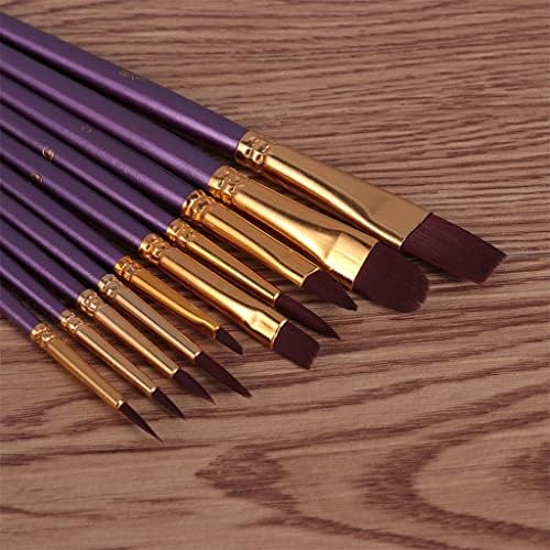 DLOETT 10 יחידות/סט עט צבעי עט צבע מברשת צבע ניילון מברשות צבע שיער