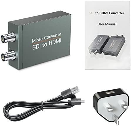 ממיר SDI ל- HDMI עם פלט לולאת SDI, איתור בפורמט אוטומטי עבור 3G-SDI, HD-SDI, SD-SDI איתות להצגה על מסך