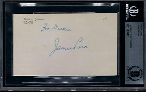 ג'ים פארק חתום בכרטיס אינדקס חתימה באס 1915 Browns U של קנטוקי - חתימות חתוכות MLB
