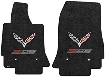 מתאים C7 Corvette Z06 מחצלות רצפה- דגלים w/ Z06 לוגו בעל סופר-סופר: שחור