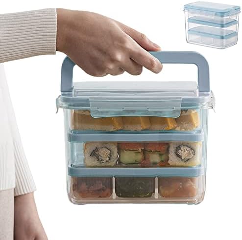 AMOKK צהריים מכולות למבוגרים עם מכסים קופסת אוכל בנטו ניידת מיכל סלט קיבולת גדולה לארוחת צהריים BPA בחינם