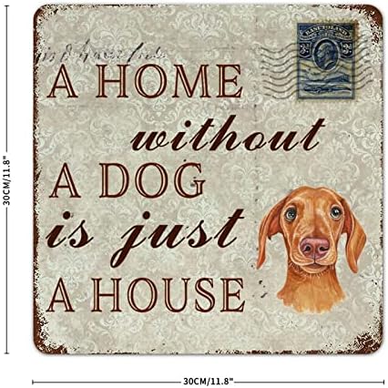 שלט מתכת כלב מצחיק בית בלי כלב הוא רק בית כלב כלב בברכה פוסטר מתכת וינטג