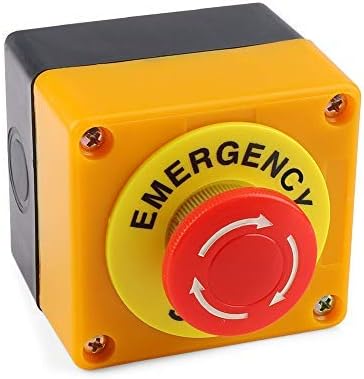 לחץ לחיצה על כפתור AC 660V 10A סימן אדום עצירה חירום לחיצה על כפתור מתג אטום מזג אוויר