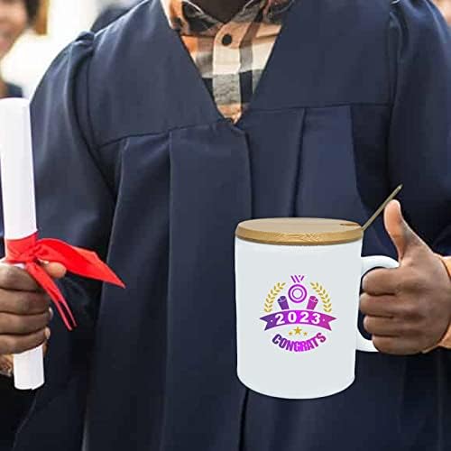 Orikek מזל טוב 2023 ספלי קפה סיום לימודים מדליית נושא סגול לתואר שני במכללות תלמידי בית הספר של 2023 כוסות