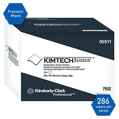 מגבונים מדויקים של Kimtech, מגבי רקמות לבנות, 1 רובד, 60 קופסאות מוקפצות / מקרה, 280 מגבונים /