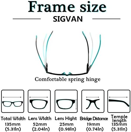 5 מארז אביב ציר קריאת משקפיים מלבני אופנה באיכות קוראי עבור גברים ונשים