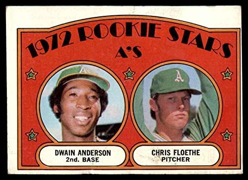 1972 Topps 268 טירונים של A Dwain Anderson/Chris Floethe Oakland Athletics VG Athletics