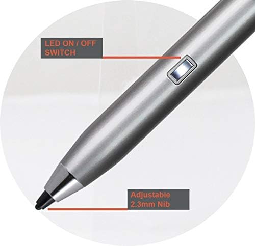 Broonel Silver Point Fine Point Digital Active Stylus Pen תואם ל- Lenovo Thinkpad 13 Chromelenovo Chromebook