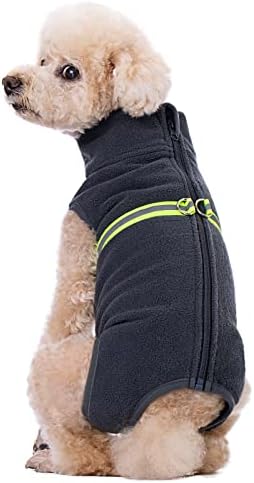 מיאודודו פליס סוודר כלבים עם רצועת טבעת D- חורף סוודר כלבים קטן מעיל מזג אוויר קר כלבים לבגדי כלבים בינוניים