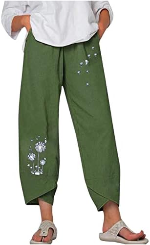 מכנסי טרנינג קצוצים של מטענים קצוצים של ZDFER עם מכנסי קפרי מזדמנים מכנסיים כותנה פשתן מכנסי