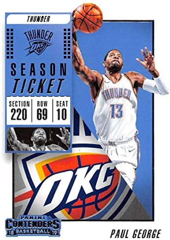 2018-19 Panini מתמודדים כרטיס עונה 63 פול ג'ורג 'אוקלהומה סיטי רעם NBA כרטיס מסחר בכדורסל