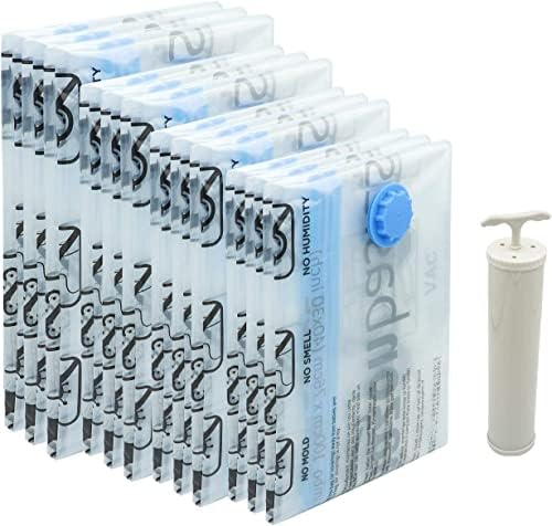 יסודות אמזון שקיות אחסון דחיסת ואקום עם משאבת יד - Multipe 15 חבילות