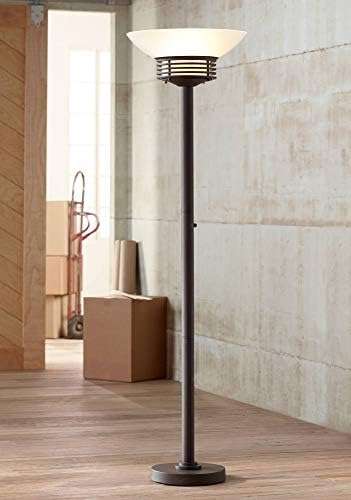 פוסיני אירו עיצוב אור בלסטר מודרני רטרו לפיד רצפת מנורת עומד 72.5 גבוה חם ברונזה לבן חלבית זכוכית