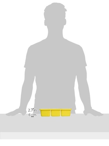 מגשי האחסון של שירלי קיי 152-מגש תא צהוב, 3-מקום, צהוב