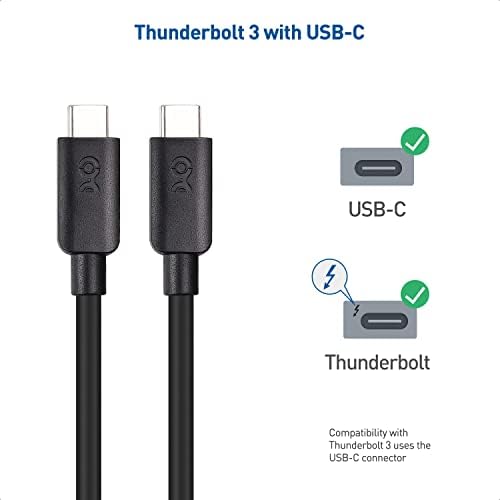 ענייני כבלים 10 ג'יגה-ביט לשנייה USB C ל- USB C צג כבל 3 רגל / 0.9 מ 'עם 4K 120Hz & 8K 30Hz, משלוח