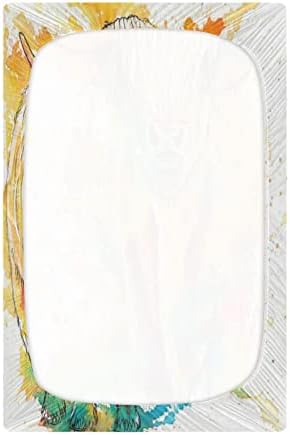 גיליונות מיטת עריסה של פרה היילנד של Weldday לבנים ולבנות, גיליונות עריסה לתינוקות מצוידים גיליונות עריסה מיני