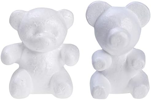 עיצוב חתונה של Valiclud 2 יחידים קולי -פליסטירן דוב צורות דוב תבניות לבנות מלאכת DIY קצף דובי דובי לסדר פרחים