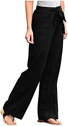 מכנסי טרניעה של נשים קסילוצ'ר נשים נשים בהדפס פרחוני בגודל מיטב מכנסי פשתן כותנה כיס מכנסיים