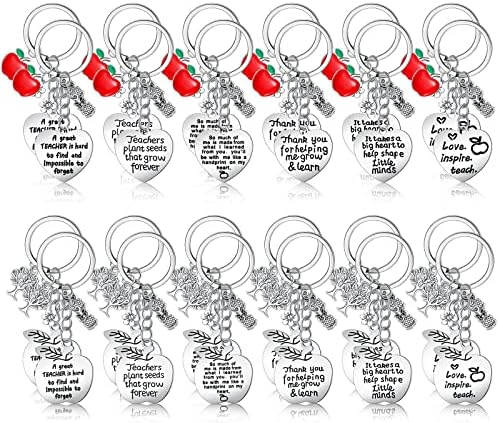 24 יחידות מורה הערכה מתנות במחזיק מפתחות בתפזורת תודה לך מתנות מחזיקי מפתחות לנשים הערכה מחזיקי