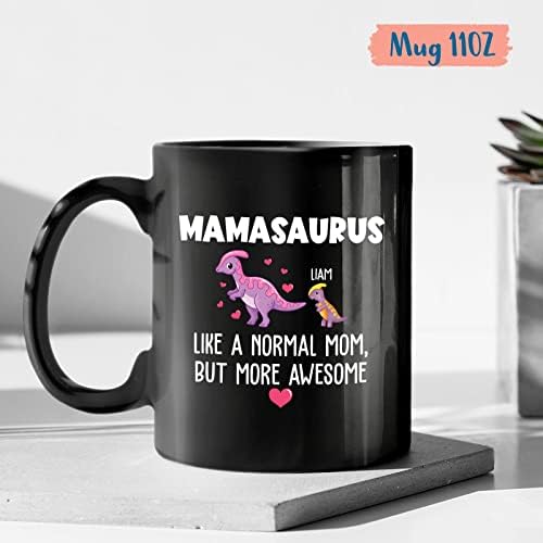 מאמאסאורוס ספל, חדש אמא ספלים, אמא תה כוסות, מותאם אישית אמא ספל, אישית מאמאסאורוס לב ספל, דינוזאור אמא