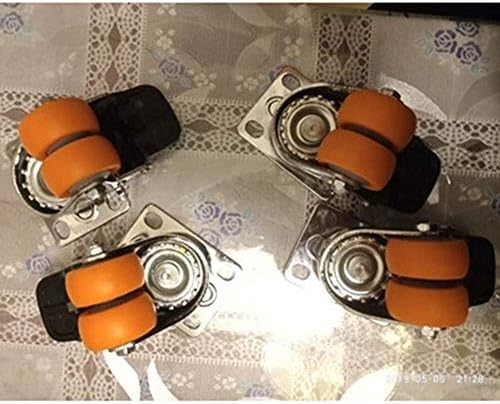 גלגלי קיק של Lumecube Swive Wheels חבילה של 4 עם בלם, גלגלים עגלת ריהוט, גלגלים של 1.5/2 אינץ
