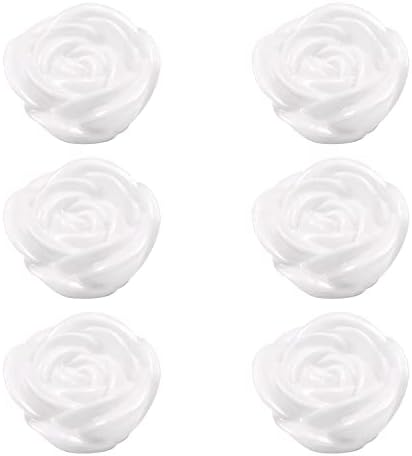 OTHMRO פרחים ורדים אורות לילה מנורה LED ROSE WHITE ROSE שבעה צבע D65 × H40 PVC סוללה מופעלת