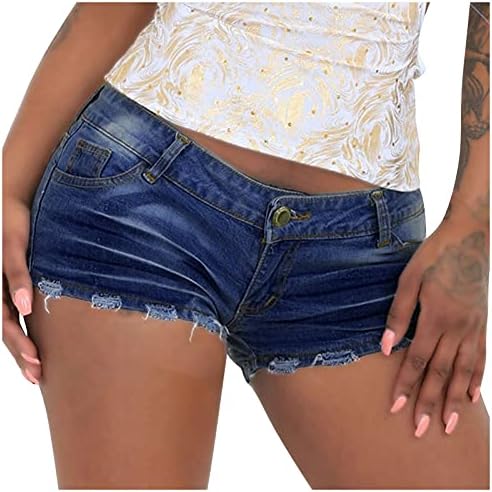 מכנסיים קצרים של נשים ג'ין נמתחות מזדמנת מגולגלת מגולגלת חופשה חוף מכנסי חוף רוכסן במעלה מכנסי ג'ינס
