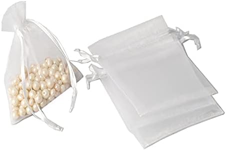 Dbylxmn שמלות לתינוקות תיקי תיקי שקיות אחסון סוכריות לתכשיטים 100 יחידות מתנות כלה 3.5x2.5 אינץ
