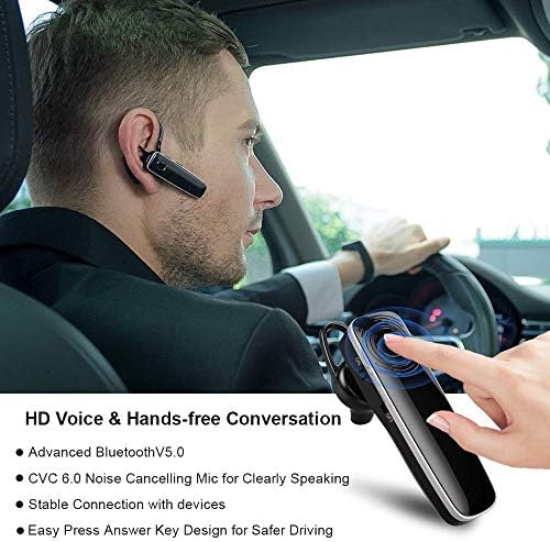אפרכסת Bluetooth לקישור טלפון סלולרי ידיים חלומות אוזניות Bluetooth בחינם עם מיקרופון 12 שעות שיחה זמן רעש