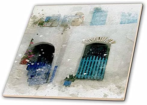 3רוז די יוונית בתים אדריכלות תמונה של צבעי מים-אריחים