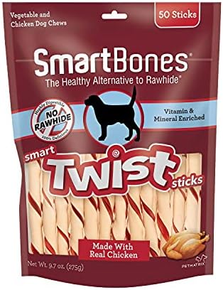 מקלות טוויסט של עצמות חכמות, האלטרנטיבה הבריאה ל- Rawhide & Smartsticks, פנו לכלבכם בלעיסה נטולת עור גולמי
