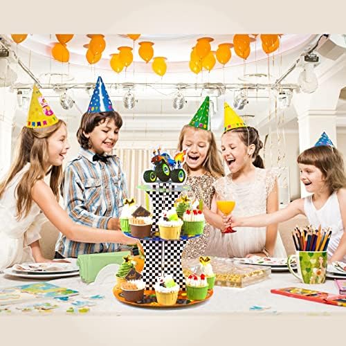 עמדת קאפקייקס של הליבוטפליי 3 שכבות, ציוד למסיבות יום הולדת של מגדל מפלצת, עוגת עוגת כוס מגניבה