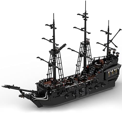 2808 יחידות מימי הביניים מפורסם אימה פיראטים רוח רפאים ספינה אבני בניין מוק סט-שחור, מבוגרים