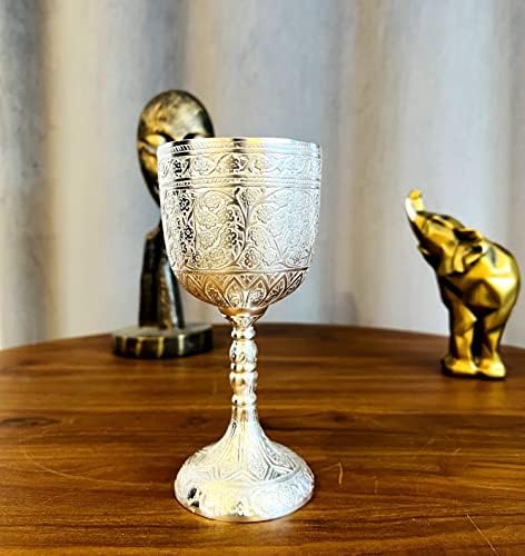 מורקומארט בציר פליז ויקטוריאני יין גביע כסף מצופה מובלט גביע גביע גותי נושא גביע כוס