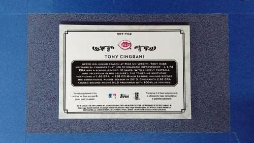 אוסף המוזיאון 2014 טוני סינגרני ג'רזי אוטומטי 131/269 סינסינטי אדומים ~ JY08A - גופיות MLB עם חתימה